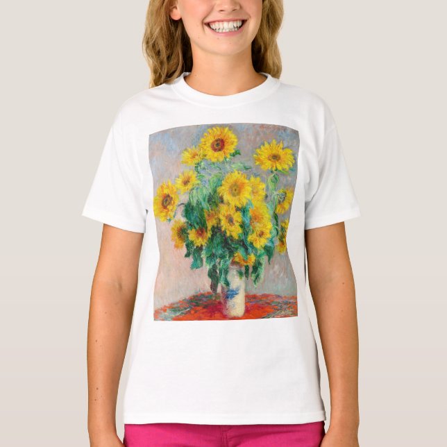 Bouquet of Sunflowers Claude Monet     T-Shirt (Front)