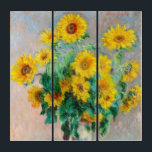 Bouquet of Sunflowers Claude Monet   Triptych<br><div class="desc">Bouquet of Sunflowers. Claude Monet. 1881. Reproduction of famous works of art  images in the public domain.</div>