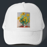 Bouquet of Sunflowers Claude Monet     Trucker Hat<br><div class="desc">Bouquet of Sunflowers. Claude Monet. 1881. Reproduction of famous works of art  images in the public domain.</div>
