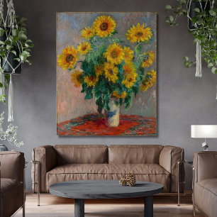 Bouquet of Sunflowers Monet Canvas Print