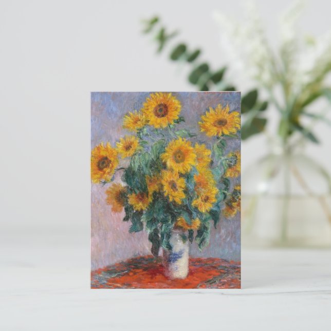 Bouquet of Sunflowers - Monet Holiday Postcard (Standing Front)