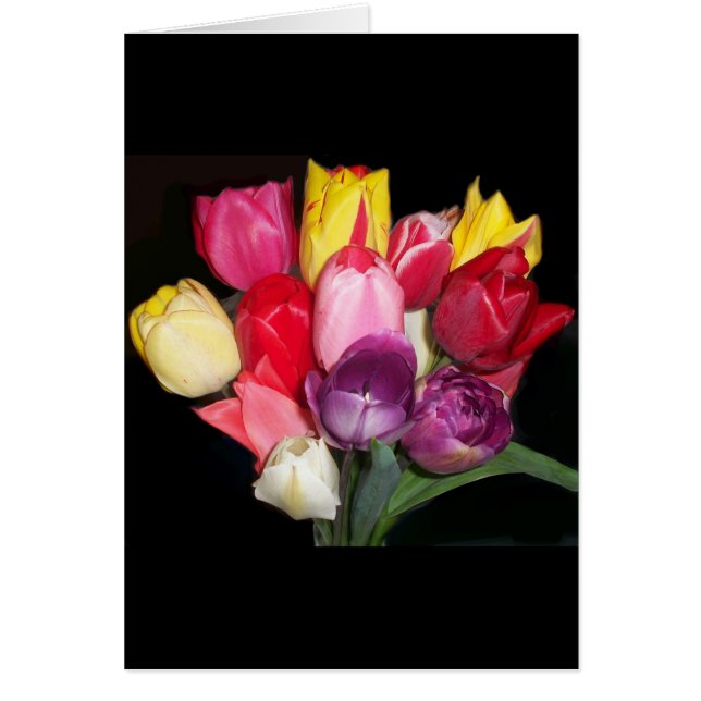 Bouquet of Tulips Card (Front)