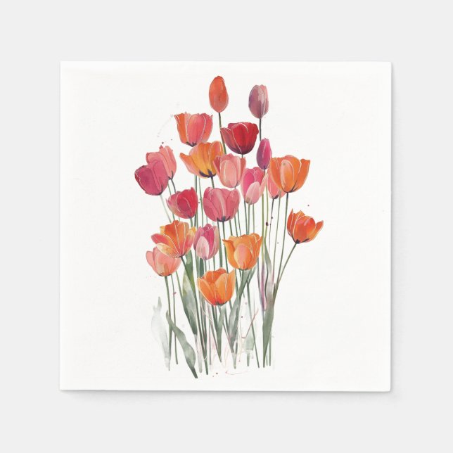 Bouquet of tulips napkins (Front)