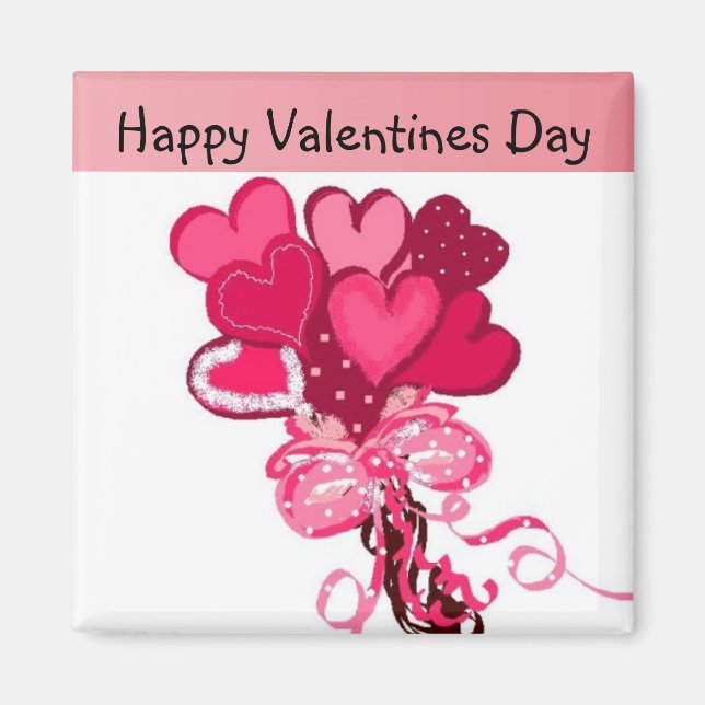 Bouquet of Valentine Hearts Magnet (Front)