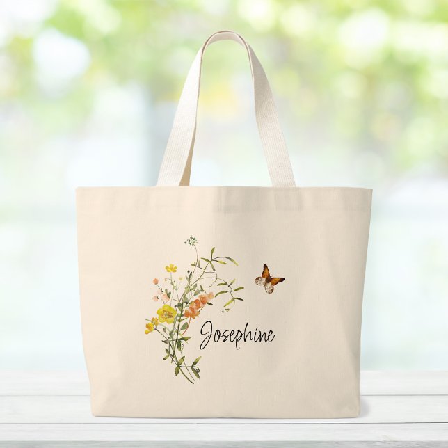 Bouquet of Wildflowers Bridesmaid Tote Bag (Creator Uploaded)