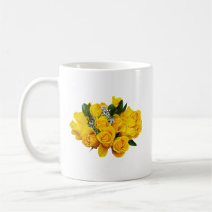 Bouquet of Yellow Roses and Baby’s Breath Coffee Mug