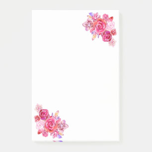 Bouquet Roses Flowers Post-it Notes