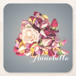 Bouquet Square Paper Coaster