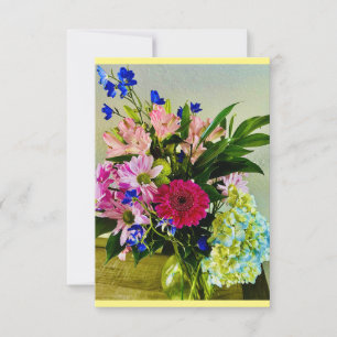 Bouquet Thank You Note Card