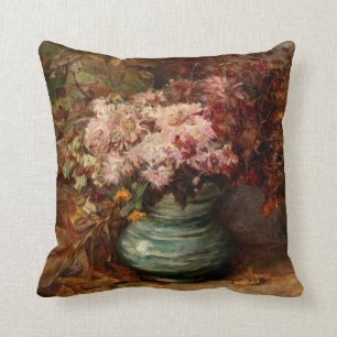 Bouquet with chrysanthemums and marigolds  cushion
