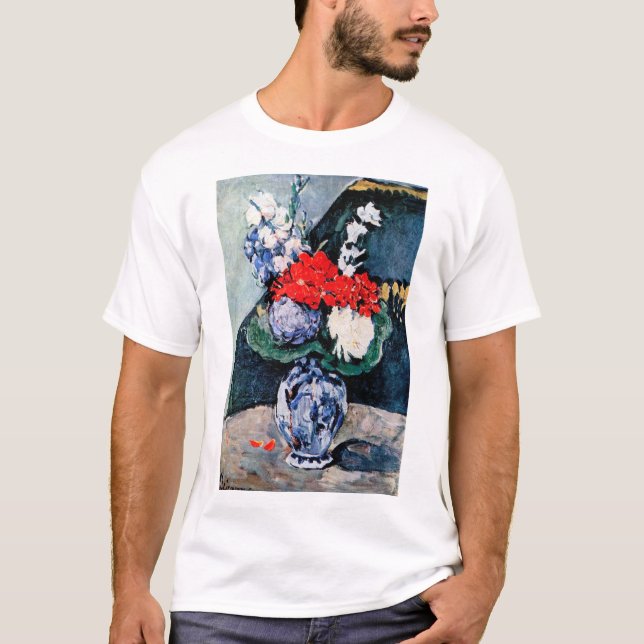Bouquet with Little Delft, Paul Cezanne T-Shirt (Front)