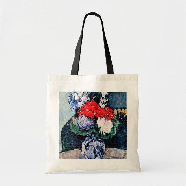 Bouquet with Little Delft, Paul Cezanne Tote Bag (Front)