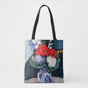 Bouquet with Little Delft, Paul Cezanne Tote Bag