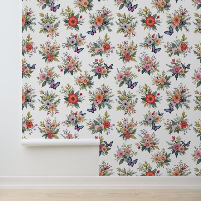 Bouquets and Butterflies Wallpaper (Application)