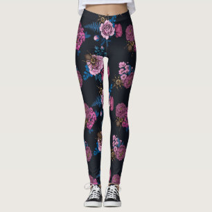 Bouquets and tarantula 2 leggings