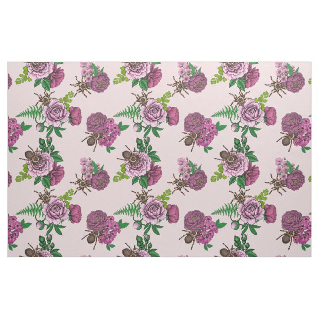 Bouquets and tarantula fabric (Fat Quarter)