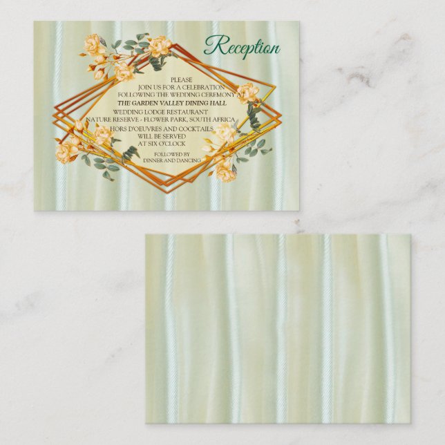 Bouquets of Multi-colour Roses  on Silk textures Enclosure Card (Front/Back)