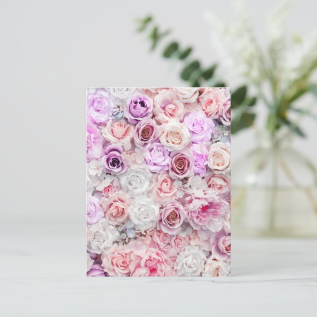 Bouquets of Roses 2 Holiday Postcard (Standing Front)