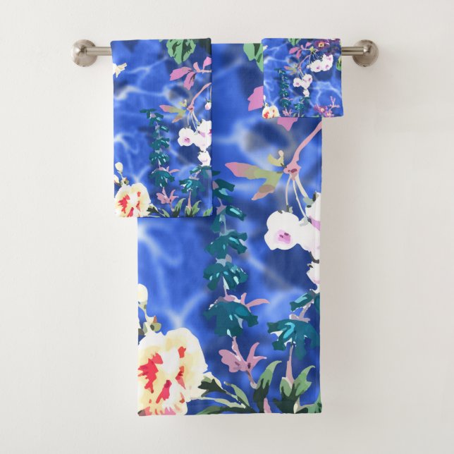 Bouquets with roses bath towel set (Insitu)