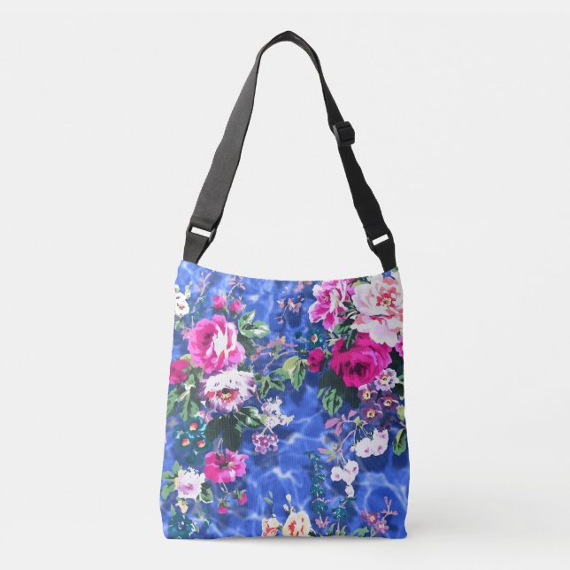 Bouquets with roses crossbody bag (Front)