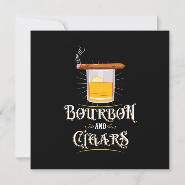Bourbon And Cigars Invitation (Front)