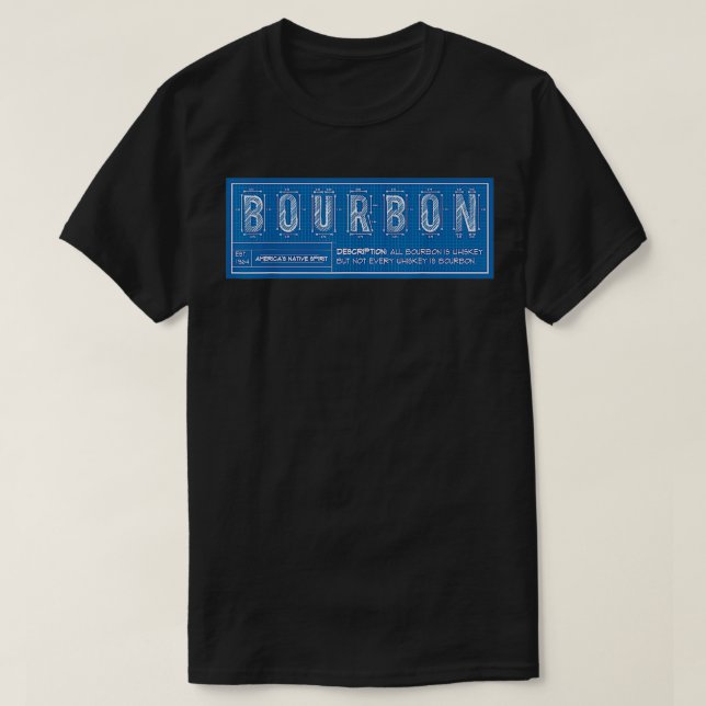 Bourbon Brain Diagram  T-Shirt (Design Front)