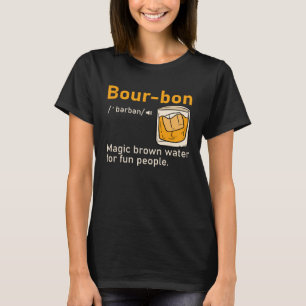 Bourbon Definition Magic Brown Water  Whisky  Men T-Shirt
