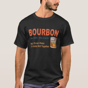 Bourbon Definition Vintage Bourbon Whiskey Drinkin T-Shirt