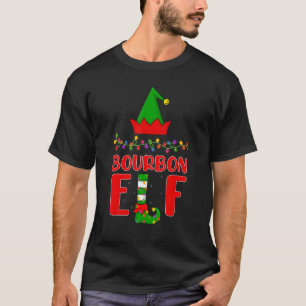 Bourbon Elf Matching Family Lighting Christmas T-Shirt