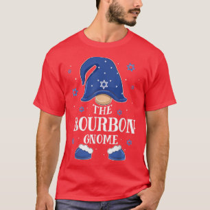 Bourbon Gnome Hanukkah Jewish Matching Family Xmas T-Shirt