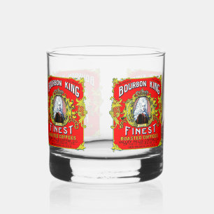 Bourbon King Fabled Label Whiskey Glass