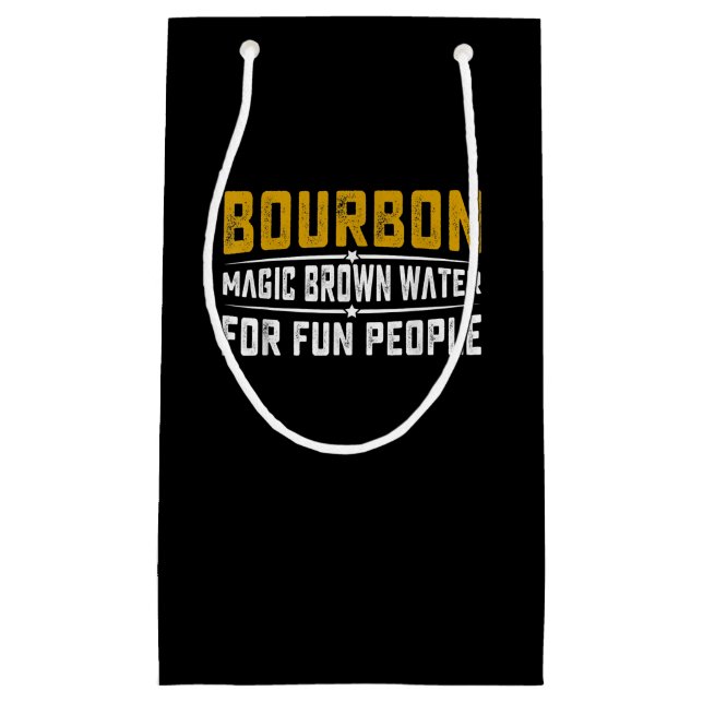 Bourbon Magic Brown Water Fun People - Whiskey Small Gift Bag (Front)