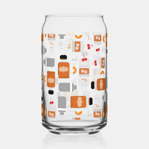 Bourbon Pattern Can Glass