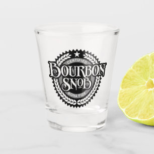 Bourbon Snob - funny whiskey drinker Shot Glass