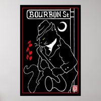 "Bourbon St. Cat" Poster