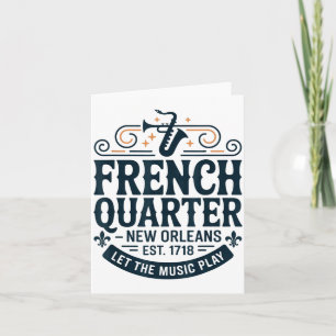 Bourbon Street French Quarter New Orleans Mardi Gr Card