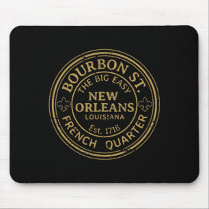 Bourbon Street New Orleans French Quarter Distress Mouse Pad