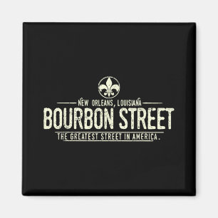 Bourbon Street New Orleans Louisiana Distressed  Magnet