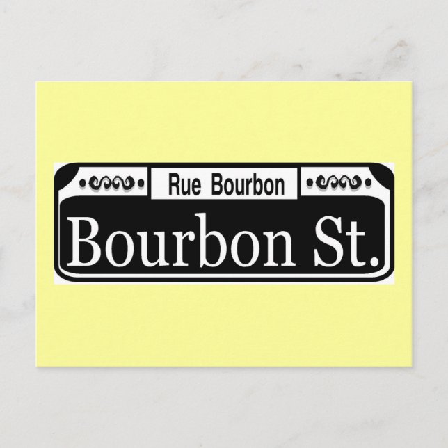 Bourbon Street Sign Postcard (Front)