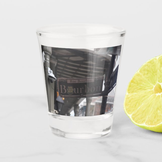 Bourbon Street Sign Shot Glass (Front)