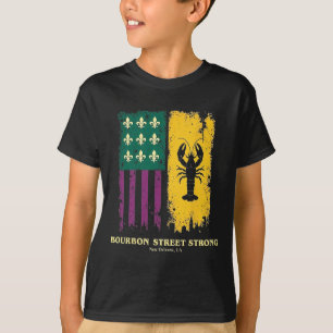 Bourbon Street Strong New Orleans Pride Crawfish M T-Shirt