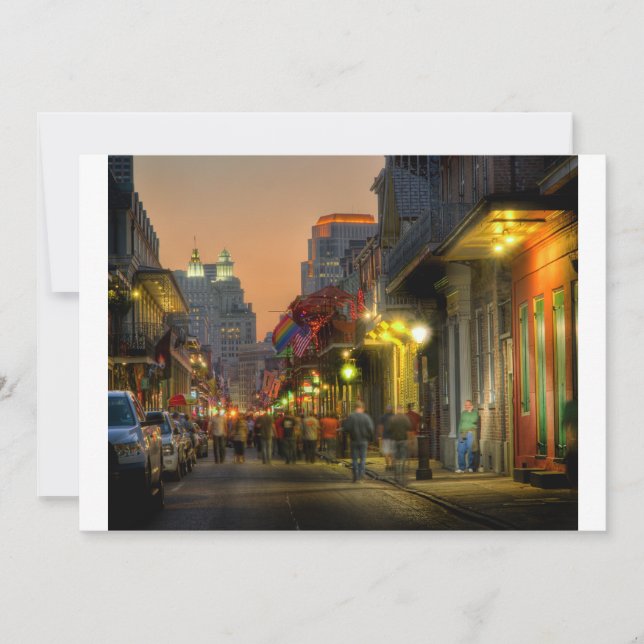 Bourbon Street Sunset Invitation (Front)