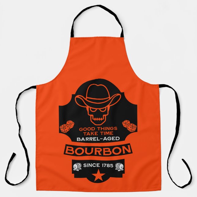 Bourbon Whiskey Art Apron (Front)