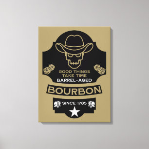 Bourbon Whiskey Art Canvas Print