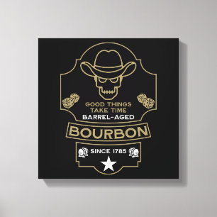 Bourbon Whiskey Art Canvas Print