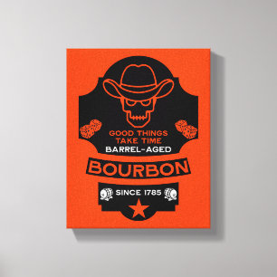 Bourbon Whiskey Art Canvas Print