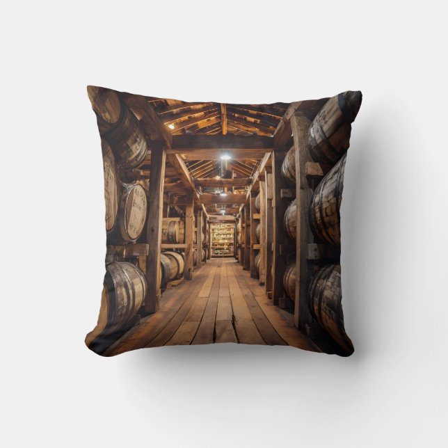 Bourbon Whiskey Rickhouse  Cushion (Front)