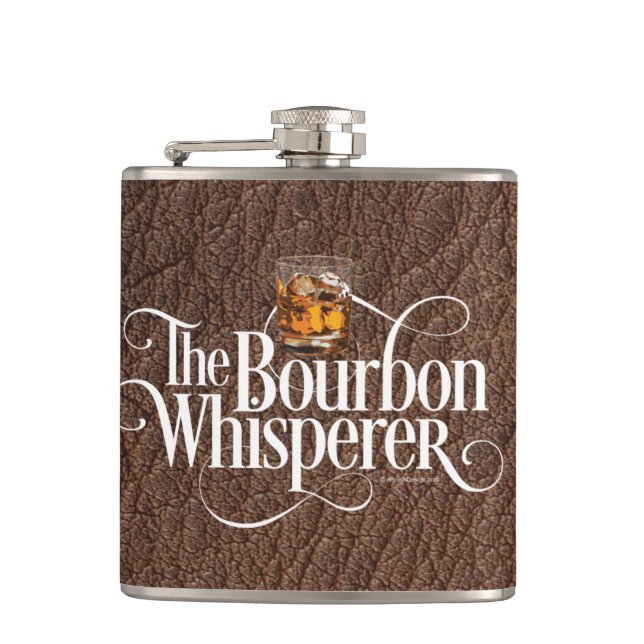 Bourbon Whisperer Hip Flask (Front)