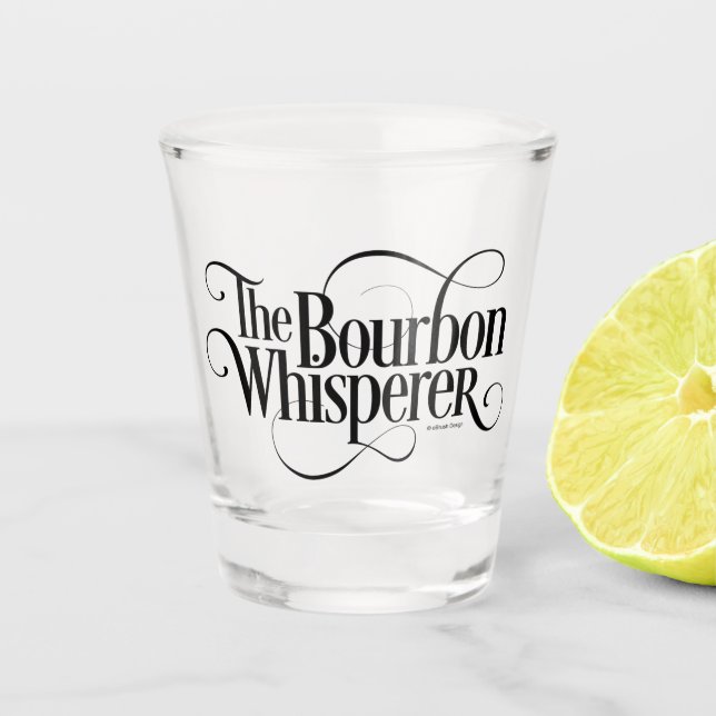 Bourbon Whisperer Shot Glass (Front)