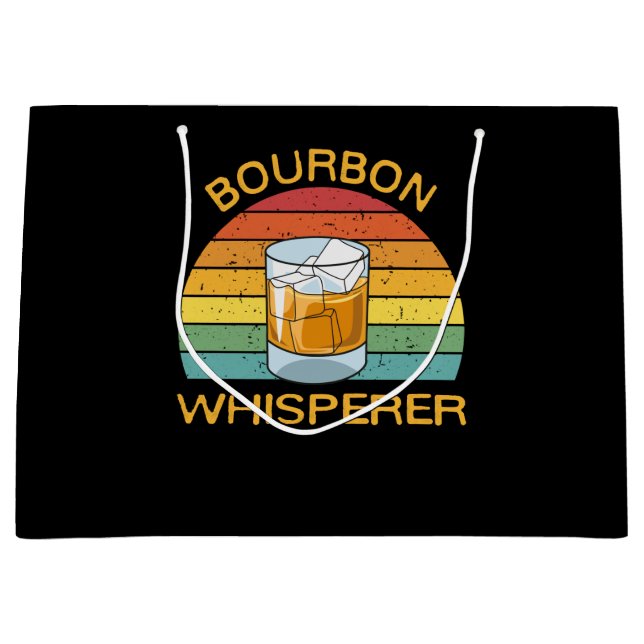 Bourbon Whisperer Whiskey Bourbon Drinking Gift Large Gift Bag (Front)